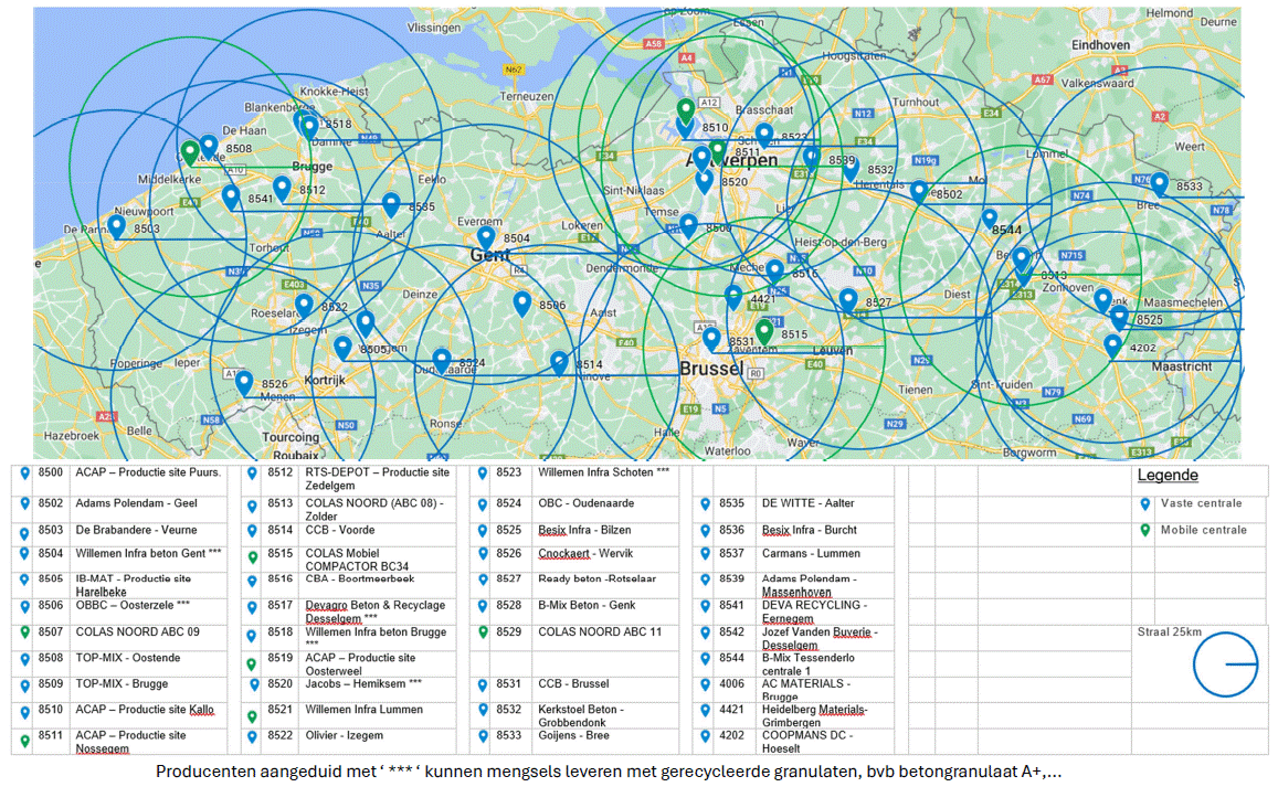 TRA 50 wegenbeton centrales 2025